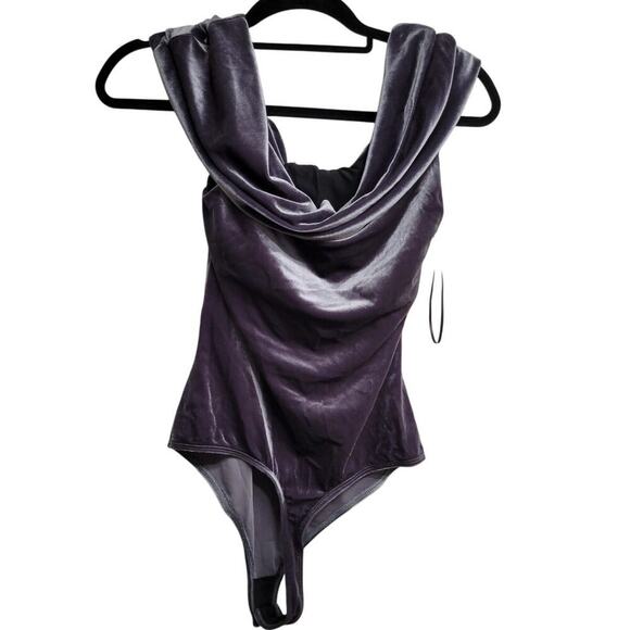 Alix Nyc Grove Twisted Velvet Bodysuit Medium - Picture 3 of 7